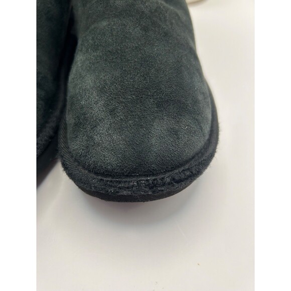 UGG Kids Classic II Boots Black Suede Shearling Size 4 Style 1017703K - Picture 5 of 8